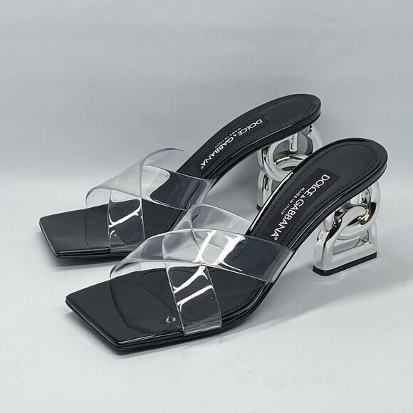 Dolce&Gabbana DG Heel PVC Mules size 37.5 - Picture 6 of 15